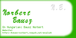 norbert bausz business card